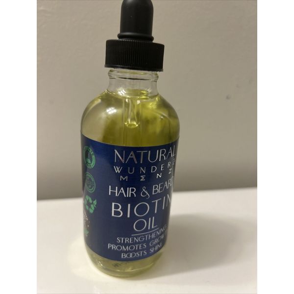 Natural Wunderz Menz Hair & Beard Biotin Oil Strengthening Promotes Growth Shine