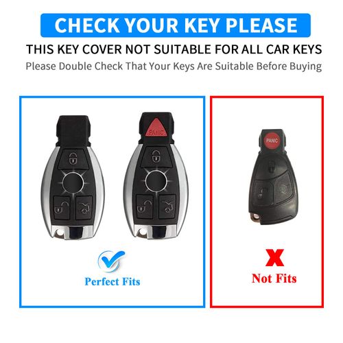 QBUC for Mercedes Benz Key Fob Cover with Keychain,Compatible with Mercedes-Benz A B C E G R S M Class CLA CLK AMG CLS GLA GLC GLE GLK GLS SLC SLS GL GT ML SL (Red)