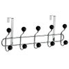 SPUTNIK - Over Door 10 Hook Rack - Silver / Black