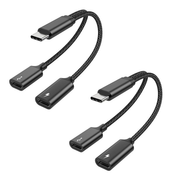 MOGOOD USB C Splitter USB C to USBC Female Adapter USB Y Splitter Cable ...