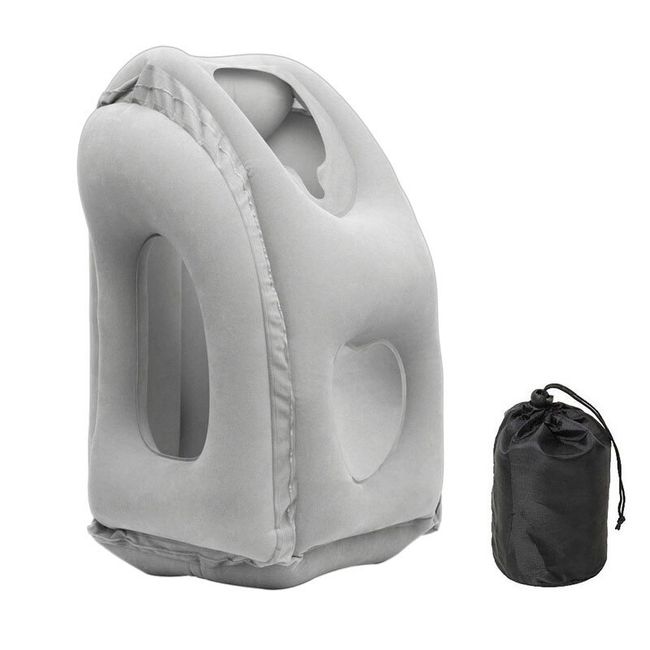 PVC Inflatable Air Travel Pillow Portable Headrest Chin Support Cushions  for Air
