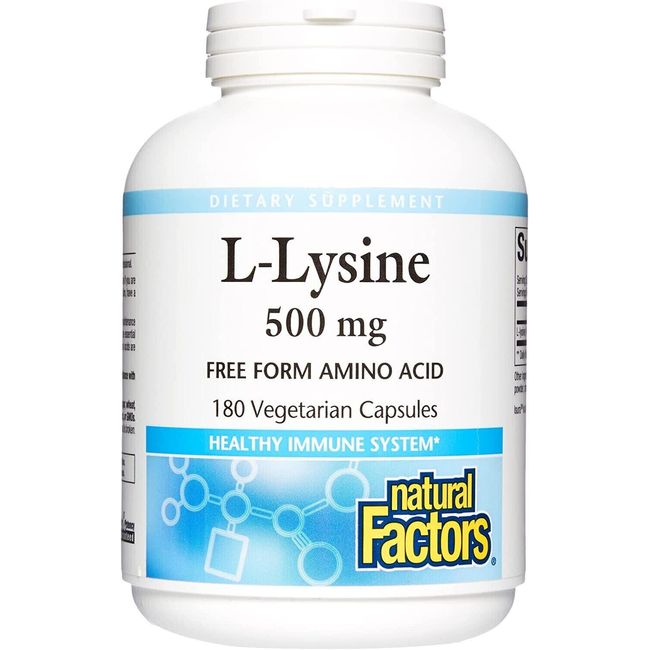 Natural Factors L-Lysine 500mg 180 caps