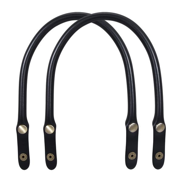 Replacement Handbag Handles Leather Straps with Snap Button for DIY Bag, Purse, Laptop Bag, Briefcase Making Accessories