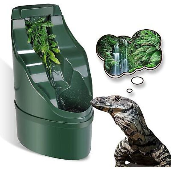 Reptile Chameleon Cantina Drinking Fountain Water dripper Comes Large, Green