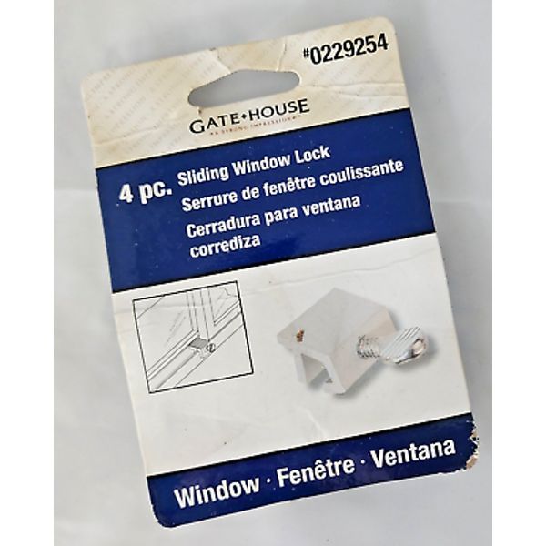 Gatehouse Sliding Window Lock ~ 4 Pcs #0229254 ~ Aluminum