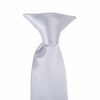 Slim 2" Satin Solid Colour Plain Safety Clip On Tie (Light Grey)