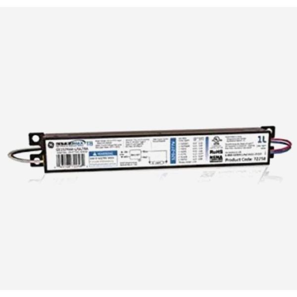 GE UltraMax Electronic Fluorescent Ballast, T8 Multi-Volt Instant Start Ballast (1 Pack)