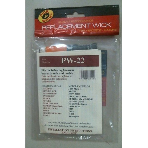 Pick-A-Wick PW-22, Replacement Wick For Kerosene Heaters, FREE SHIPPING