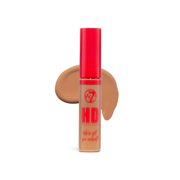 W7 HD Concealer - Rich and Creamy Matte Formula - Medium Lasting & Buildable Coverage (DN8 Dark Neutral)