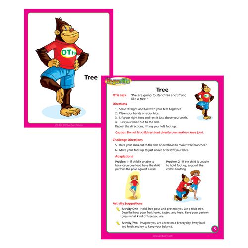 Super Duper Publications | Yogarilla® Exercise and Activities Yoga Fun Deck | Occupational Therapy Flash Cards | Core Strength and Balance Training | Educational Learning Resources or Children