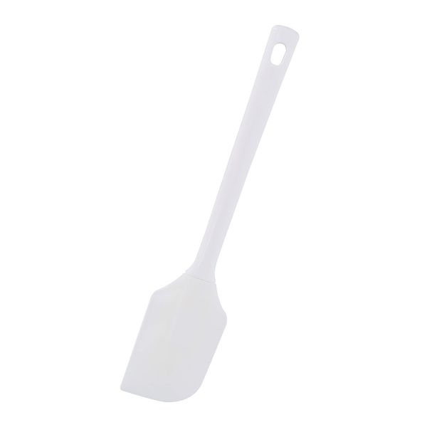 TAKAGI Silicone Spatula, White, Large, For Making Snacks, Stir-fry and Heating Cooking, Heat Resistant Temperature: 442°F (210°C), Dishwasher Safe, Scratch Resistant Silicone, Rubber Spatula, Made in