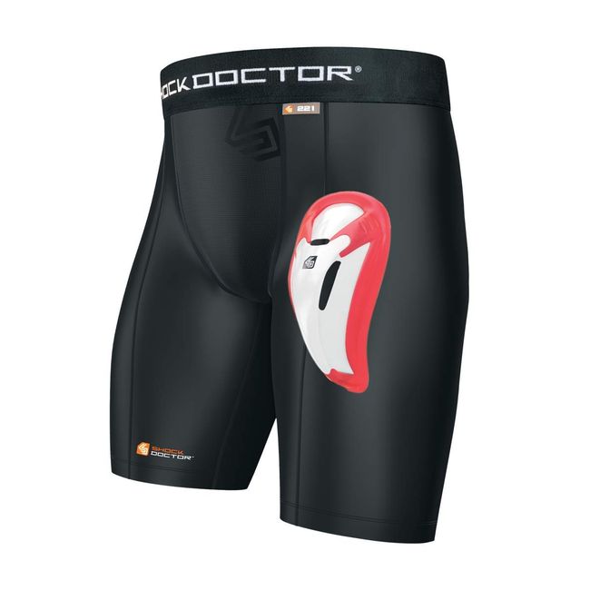 Shock Doctor Men's Core Compression Short with Bio-Flex Cup - Adult - Small - Black