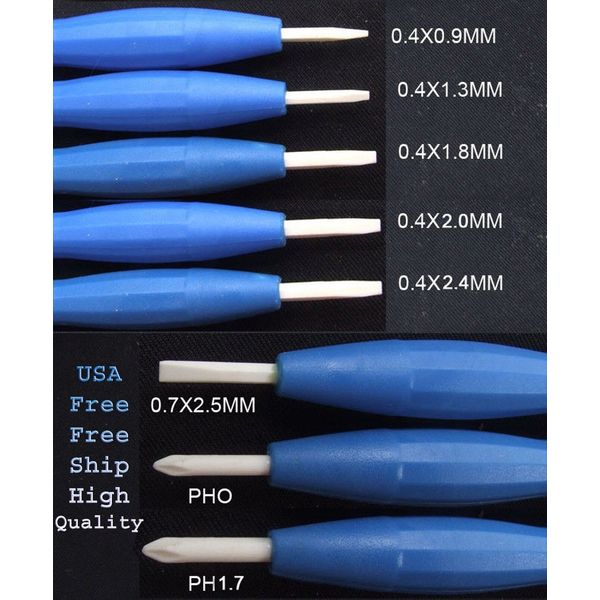 Full Type 8 Pcs Anti Static Non Magnetic Ceramic Screwdriver Set YR 034 105mm 4"