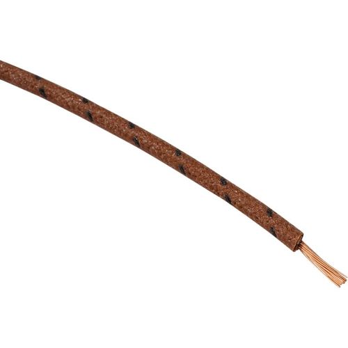 Namz NCBW-10 16-Gauge Cloth Braided Wire - Brown with Black Tracer