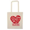 Flox Creative Tote Bag Labrador Chocolate Wine Valentine White