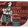 TEXTURED KITCHEN RUG (nonskid back) (16" x 24") FAT CHEF 2 THUMBS UP, D Shape,KD