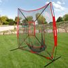 Portable Practice Net Baseball Softball 7x7' Bundle w/ Strike Zone & Training