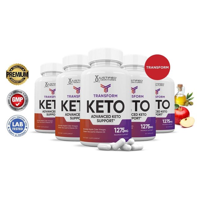 Transform Keto ACV Pills 1275 MG Stronger Than Gummies Keto Support 5 Bottles