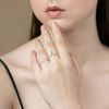 praymos Letter Ring 925 Sterling Silver Stackable Ring Initial Letter Ring Adjustable for Women Girls (H)