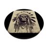 Ancient Apache Chief | Portrait Skull Art PopSockets Standard PopGrip