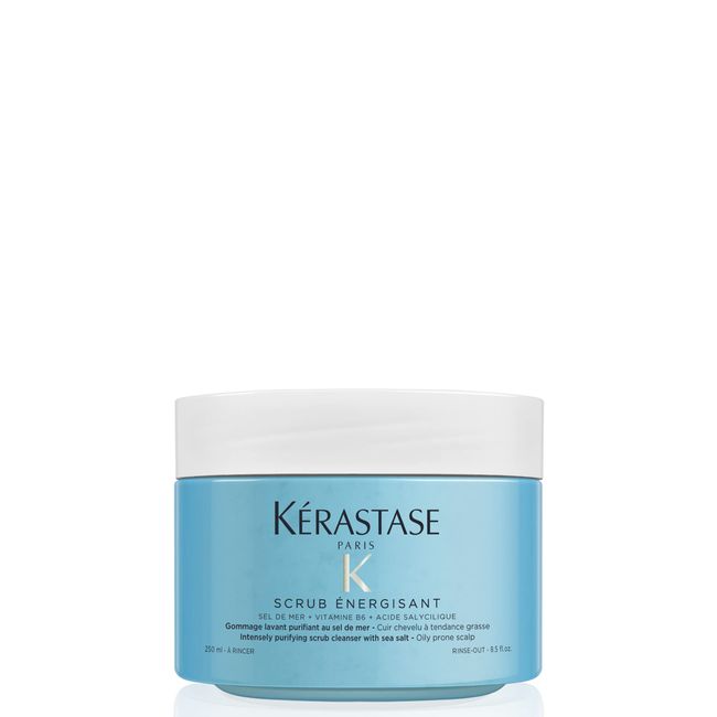 Kerastase Fusio Purifying Scalp Scrub | Nourishing Cleansing Treatment | For Oily Hair & Scalp | With Sea Salt Minerals, Vitamin B6 & Salicylic Acid | Scrub Energisant | 8.5 Fl Oz