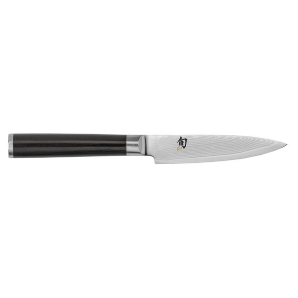 Shun Cutlery Classic Paring Knife 4", Small, Nimble Cooking Knife for Peeling, Coring, Trimming and More, Precise Cutting Knife, Handcrafted Japanese Kitchen Knife,Black/Silver