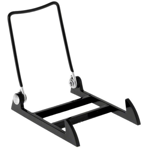 GIBSON HOLDERS 1PL Adjustable Black Wire and Black Acrylic Display Easel, 2.75" W x 3.75" D x 3.5" H, Pack of 2