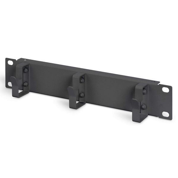 Digitus cable management panel - 10-inch - 1U - 3 cable guides - For patch cables in the network cabinet - Black