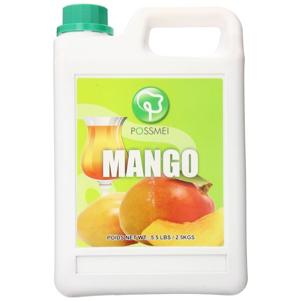 Possmei Flavored Syrup, Mango, 5.5 Pound