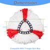 6 Pack Mop Head Replacement Compatible for vileda Triangle Swivel Mops - Mop heads replacement（RED）