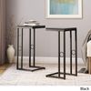 Modern C Side Table (Set of 2) by Black Mid-Century Contemporary Rectangle MDF