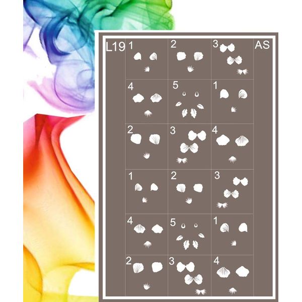 Airbrushing Stencils for Nail Art L-0019