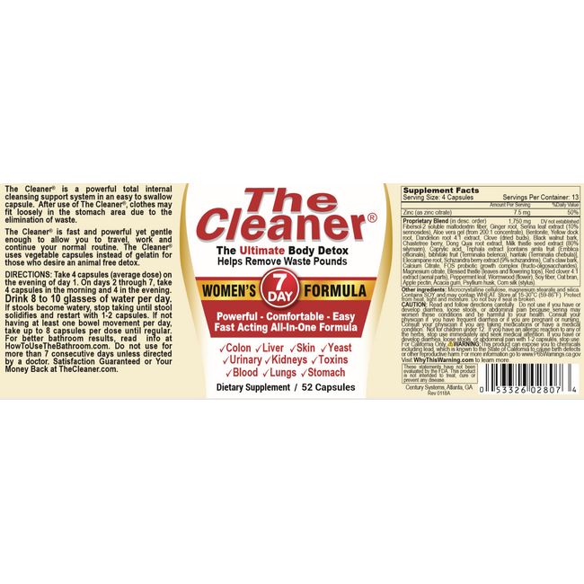 THE CLEANER WOMEN'S FORMULA-7 DAY