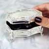 Personalised Silver Finish Small Antique Trinket Box
