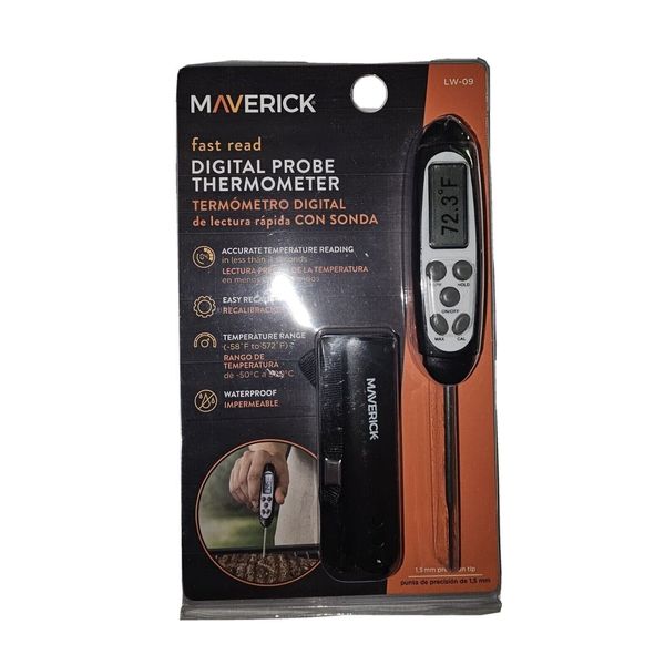 Maverick ~  Fast Read Digital Probe Thermometer 4 Second Read, Waterproof ~NEW