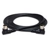 Hosa MID-303RR 3ft Right Angle 5 Pin DIN to Same MIDI Cable - Black