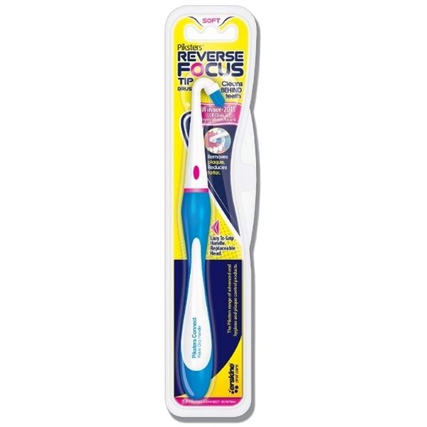 PIKSTERS REVERSE FOCUS TIP BRUSH CLEANS BEHIND TEETH