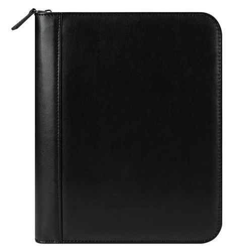 FranklinCovey - FC Signature Binder - Leather - Zipper Binder for Planners (Classic, Black)