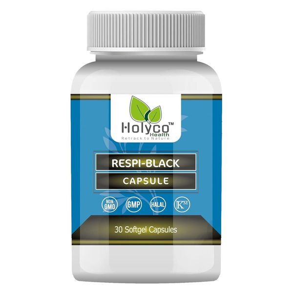 Respi Black Supports Health Respiratory System Cap Natural extracts