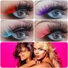 QYLPZ 8 Pairs Coloured False Eyelashes Colored Lashes Cat Eye Natural False Lashes Faux Mink Lashes Colored Lashes Fluffy Wispy Russian Strip Lashes with Color （4 MIX Colors ）