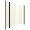 CHARMMA 5-Panel Room Divider Cream White 98.4"x70.9"