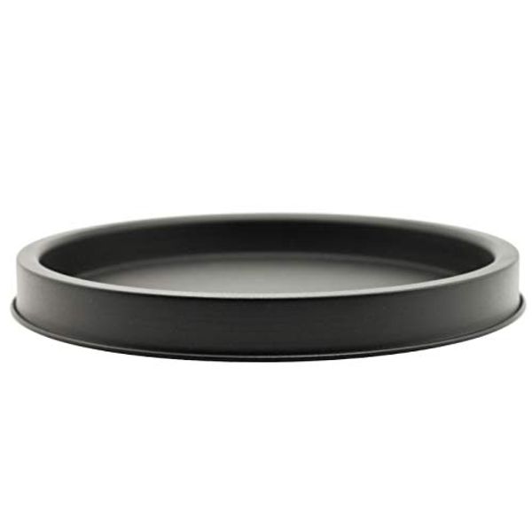 SUJUN Matte Black Metal Candle Holder Tray, Home Decor Accessories for The Coffee Table and Dining Table Large