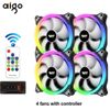 Aigo CS140 140mm Case Fan PC Cooling RGB Fan AURA SYNC 5V/3pin Header with IR Remote