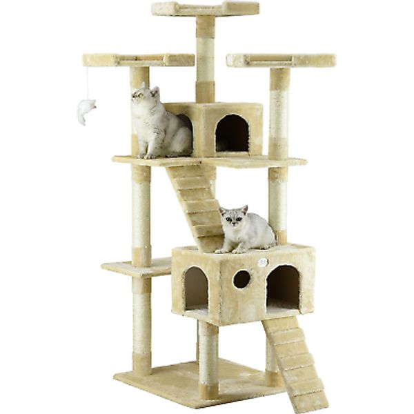 Go Pet Club 72" Tall Cat Tree Tower with Cat Condos - Large Cat Tree - Cat Tower