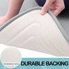 Smiry Memory Foam Soft Non-Slip Bath Mat, 60 x 90 cm, Quick Dry, Machine-Washable, Thick, Comfortable, Light Grey