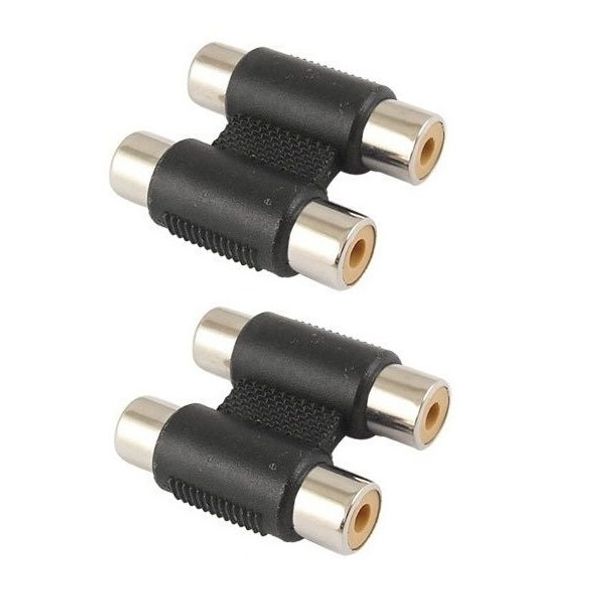 (  2 Pack  )  RCA Female to Female Extension Adapter Connector 