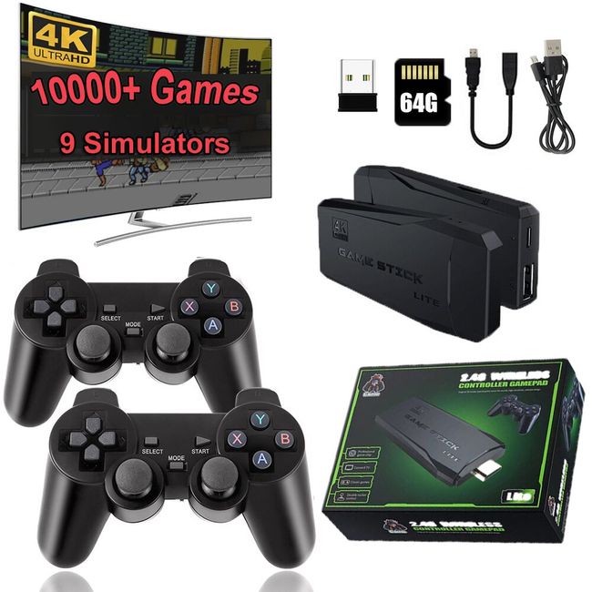 4k Hd Video Game Console 32g/64g Retro Game Console 10000 Wireless Game  Console 2.4g Wireless Controller Game Stick For Psp Ps1 - Video Game  Consoles - AliExpress