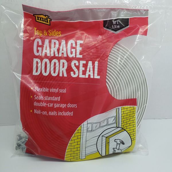 M-D Building Products Top & Sides Garage Door Seal 30' WHITE #03822