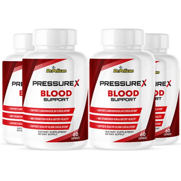 Pressure X- Blood Support- 4 Bottles- 240 Capsules