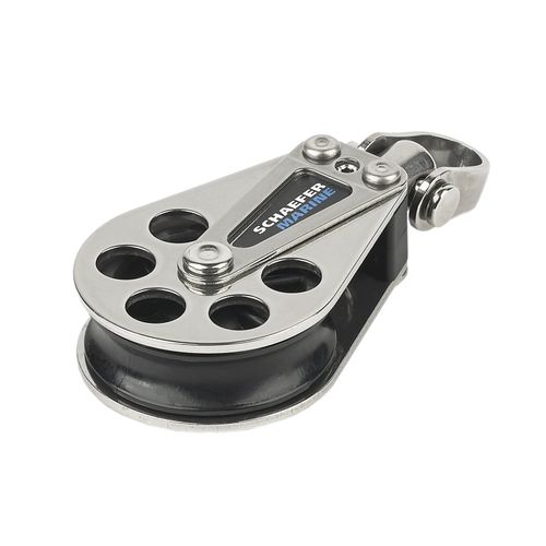 Schaefer Single 5 Series Block with Stainless Steel Cheeks and Delrin Plain Bearing Sheave,black